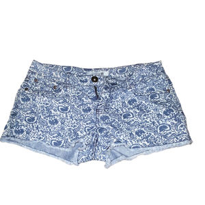 Forever 21 Blue Paisley Shorts EUC Size 27